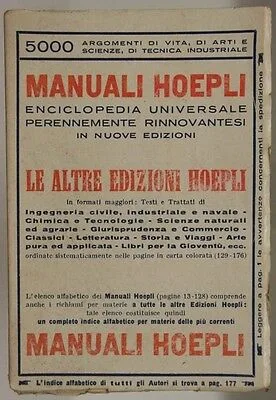 MANUALI HOEPLI 5000 argomenti ENCICLOPEDIA UNIVERSALE 1928 #L495