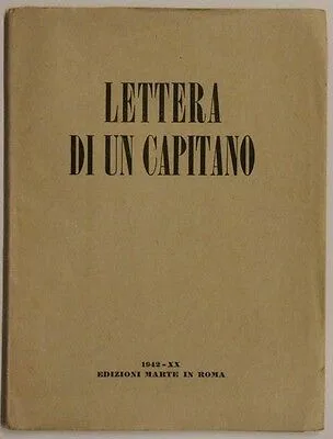 LIBRETTO LETTERA DI UN CAPITANO ANNI 30 EDIZIONI MART ROMA 1942 #115