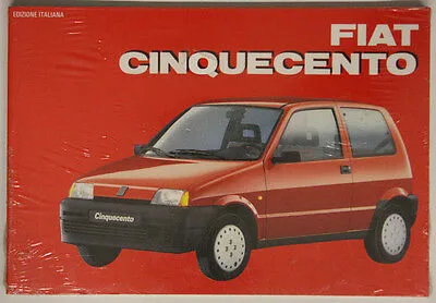 LIBRETTO NUOVO FIAT CINQUECENTO LA COLLECTION  AUTOMOBILIA 1992 in italiano #L529