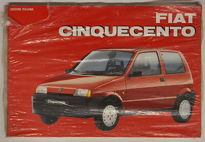 LIBRETTO NUOVO FIAT CINQUECENTO LA COLLECTION  AUTOMOBILIA 1992  in italiano #L530