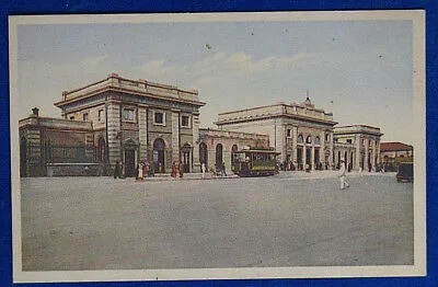 RIMINI Stazione Ferroviaria tram animata viaggiata 1936  f/p #21298