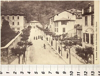 VALLE BREMBANA S. Giovanni Bianco Viale Stazione animata viaggiata 1916 #12619
