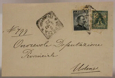 STORIA POSTALE REGNO 15 E 5 CENTESIMI 1929 #SP314