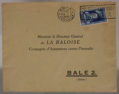 lettera affrancata con 1,25 lire 1° Salone Aeronautico Internazionale 1935 #SP781