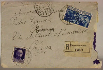STORIA POSTALE REGNO 1,25 LIRE + 50 c. 4° CENTENARIO F. FERRUCCI 1930 #SP368