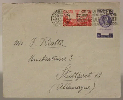 STORIA POSTALE REGNO 75 cent. + 50 cent. BIMILLENARIO NASCITA ORAZIO 1937 #SP373
