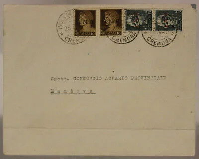 STORIA POSTALE RSI COPPIA DA 15 CENT + 10 CENT (X2)  GNR 1944 #SP391