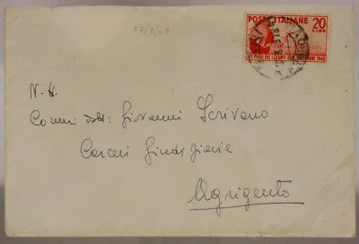 STORIA POSTALE REPUBBLICA 20 LIRE 13^ FIERA DEL LEVANTE A BARI 1949 #SP591