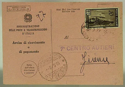 STORIA POSTALE REPUBBLICA 20 LIRE RICOSTRUZIONE EUROPA 1949 #SP594