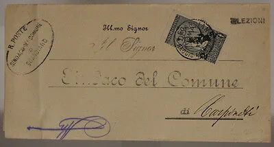 STORIA POSTALE REGNO 1 c. SOPRASTAMPA 2 cent. 50° UNITA’ D’ ITALIA 1913 #SP715