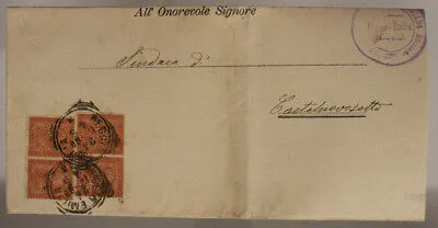 STORIA POSTALE REGNO 2 CENTESIMI ( X4 ) 1893 LETTERA PARMIGIANA MOGLIA #SP713