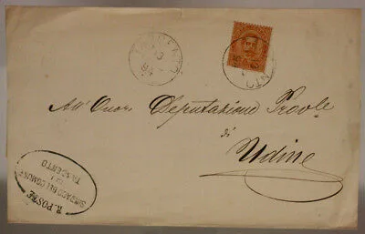 STORIA POSTALE REGNO 20 CENTESIMI ( 1° TIPO ) 1894 TIMBRO DI TARCENTO #SP618