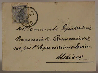 STORIA POSTALE AUSTRIA 25 HELLER 1903 UDINE #SP667