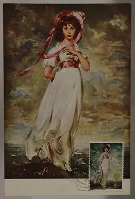 MAXIMUM CARD BRITISH PAINTINGS 1s SIR THOMAS LAWRENCE 1968 PINKIE #SP252