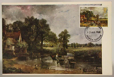 MAXIMUM CARD BRITISH PAINTINGS JOHN CONSTABLE THE HAY – WAIN 1968 #SP253