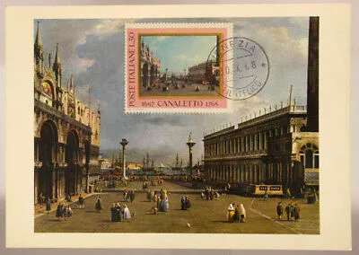 MAXIMUM CARD IL CANALETTO ” VENEZIA, PIAZZETTA SAN MARCO ” 1968 #SP255