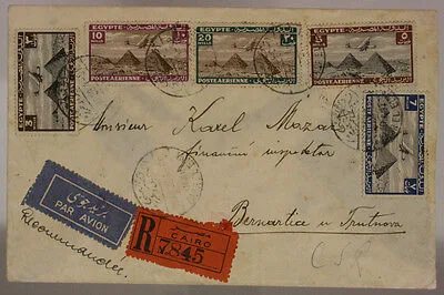 POSTAL HISTORY EGYPT AIRMAIL  1938 ( 3+5+7+10+20 MILLS ) #SP694