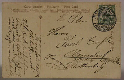 POSTAL HISTORY POSTCARD FROM CINA TSINGTAU TO GERMANY 1912 #SP680