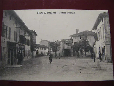 SESTO AL REGHENA Piazza Centrale animata viaggiata 1931 f/p #20188