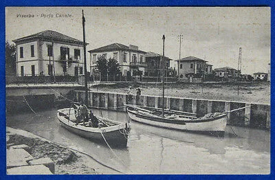 VISERBA Porto Canale pescatori  animata no viaggiata anni 20  f/p #20209
