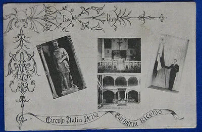 CIRCOLO ITALIA ROVA Ricordo Scienza Fede Patria  viaggiata 1918 f/p #17602