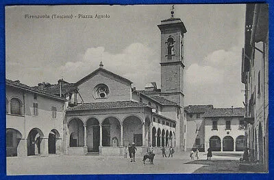 FIRENZUOLA Piazza Agnolo animata viaggiata 1913 f/p #20403