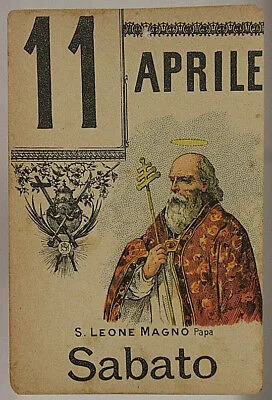 FOGLIO DI CALENDARIO Santo del Giorno SAN LEONE MAGNO 11 APRILE “900 #SA288