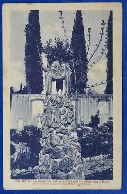 GORIZIA Lampada Votiva cimitero degli Eroi viaggiata anni 20 f/p #2054