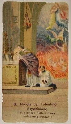 Santino SAN NICOLA DA TOLENTINO AGOSTINIANO 1917 #SA513
