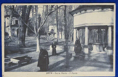 ORTA Sacro Monte Il Pozzo frati animata no viaggiata anni 10 f/p #20594