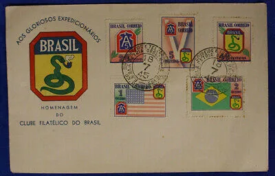 Storia Postale Brasile Clube Filatelico do Brasil 5 valori 1945  #SP771
