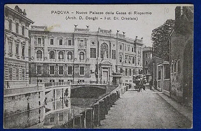PADOVA Nuovo Palazzo Cassa di Risparmio anni 10 viaggiata animata  f/p #20733
