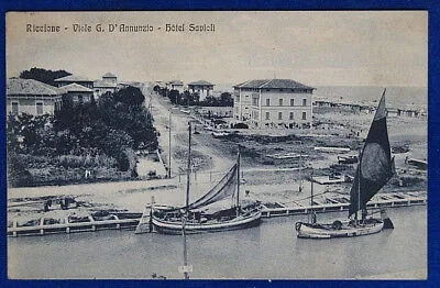 RICCIONE Viale D’Annunzio Hotel Savioli viaggiata anni 20 f/p #20702