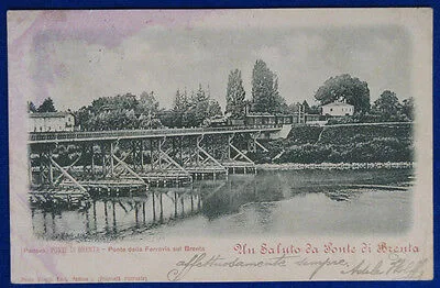 UN SALUTO DA PONTE DI BRENTA viaggiata “900 f/p #20678