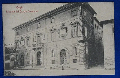 CAGLI Teatro Comunale animata no viaggiata anni 10 f/p #20703
