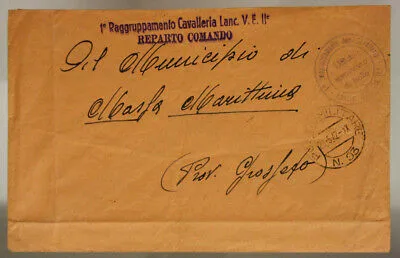 POSTA MILITARE n° 93 TIMBRO 1° RAGGRUPPAMENTO CAVALLERIA LANCIERI 23.5.1942 #XP60