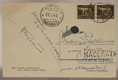 UFFICIO POSTALE MILITARE n° 70 CARTOLINA AFFR. ALBANIA 28.9.1940 #XP43B