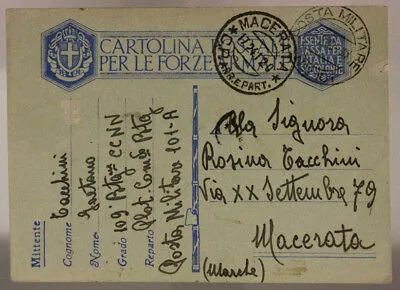 POSTA MILITARE n° 101 CON TIMBRO D’ARRIVO 7.2.1940 #XP65A