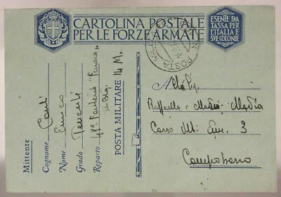 POSTA MILITARE n° 103  (P .7?) 47° REGG. FANT. FERRARA MONTENEGRO 16.3.1942 #XP67