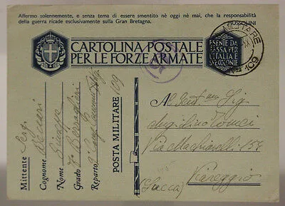 POSTA MILITARE n° 109  14.11.1941 #XP70B