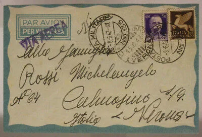 POSTA MILITARE n° 133 ( MARCHESE P.5 )  LIBIA 8.6.1942 #XP78