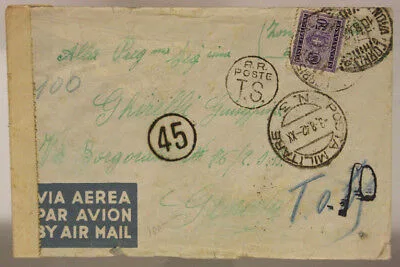 POSTA MILITARE n° 3 VIA AEREA, CON BOLLI DI CENSURA TASSATA 3.8.1942 #XP3