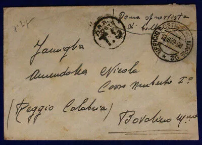 Posta Militare n° 52 ( Marchese P. 1 ) Tassa e Timbro Arrivo 13.8.1939 #XP28