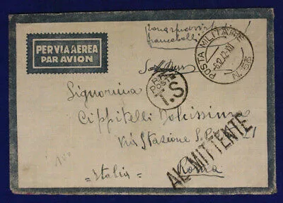 Posta Militare n° 53 (P.3) Via Aerea Sconosciuto al Portalettere 6.12.1942 #XP29B