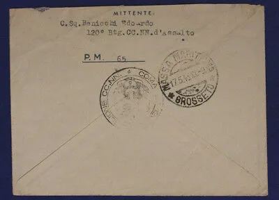 Posta Militare n. 65 ( Marchese P. 1, Affrancatura P. 4 ) Timbri 7.5.1943 #XP39A