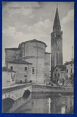 PORTOGRUARO  Ponte dei Molini no viaggiata anni 20  f/p #20794