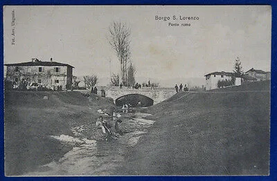 BORGO SAN LORENZO Ponte Rosso  animata viaggiata 1910 f/p #20847