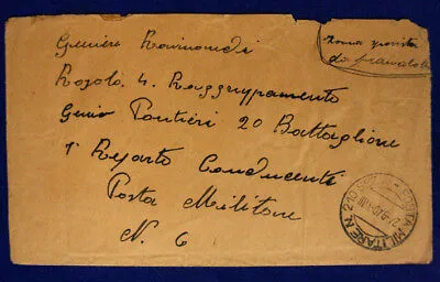 Posta Militare n. 210 Sezione A  24.9.1940 Inviata Posta Militare n. 6 #XP89