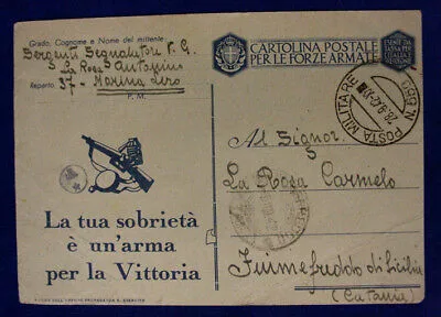 Posta Militare n. 550 Reparto 37 Marina Lero 28.9.1942 #XP93