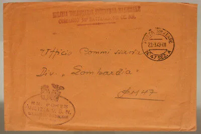Posta n. 47 Sez. A 23.3.1943 ( GULLER P.6 / OVALE P.4 ) 58° BATTAGLIONE #XP110B